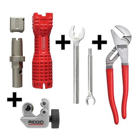 Ridgid Ez Change Faucet Tool One Stop Wrench Copper Tubing