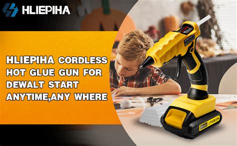 Amazon Ah Battery Cordless Hot Glue Gun For Dewalt Wireless Glue Gun For Dewalt V Max