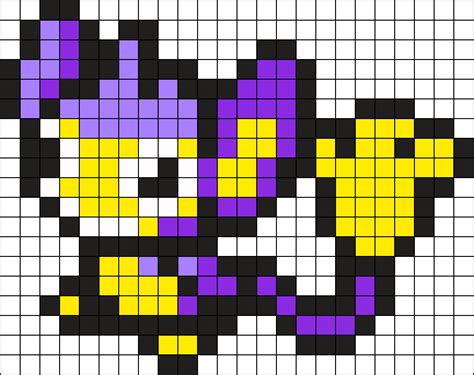 Aipom Pokemon Bead Pattern Kandi Pattern | Pokemon bead, Pokemon cross ...