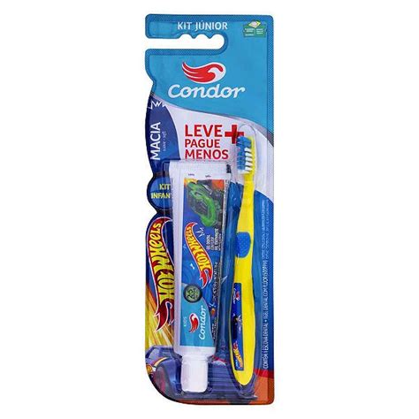 Kit Gel Dental Escova Condor Hot Wheels Escova Cor Sortida Montreal Distribuidora