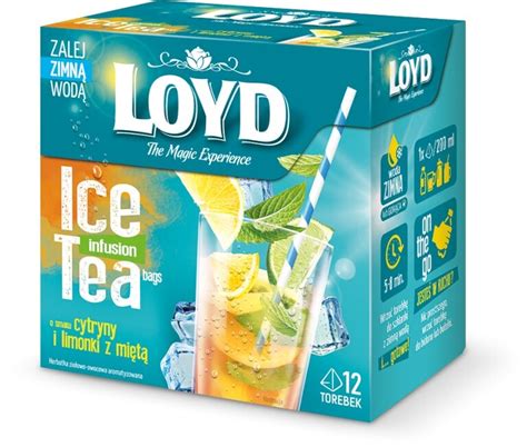 Herbata Loyd Ice Tea o smaku cytryny z limonką i miętą 12x2 5g Konesso pl