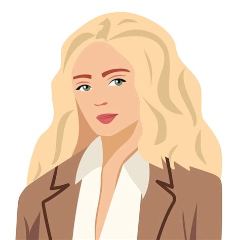 Avatar D Une Femme Blonde En Costume D Affaires Avatar De Femme De Bureau Illustration