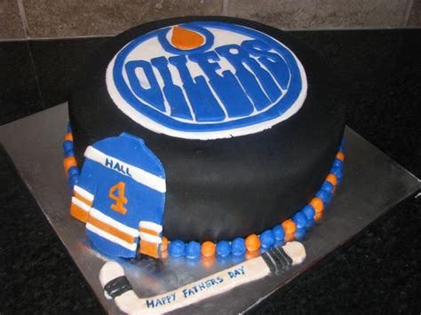 Oilers Hockey Cake For Nhl Fan