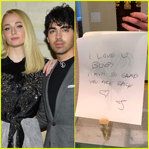 Joe Jonas Wrote Sophie Turner a Super Sweet Love Note! | Joe Jonas, Sophie Turner : Just Jared