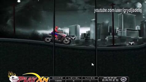 Развивающие игры для детей Человек паук игра Мотогонки - YouTube