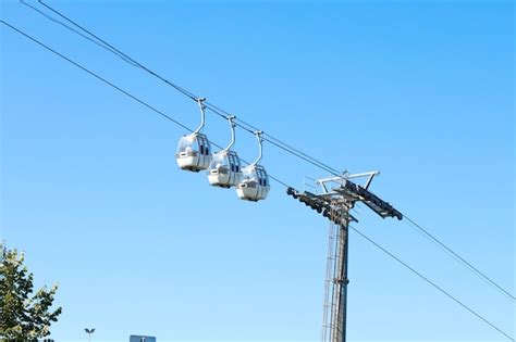 Premium Photo | Three modern cable cars in samsun,turkey. retro style ...