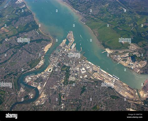 Southampton Aerial View Of Southampton Hampshire Britain Uk Stock