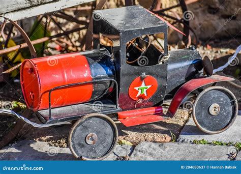 Texaco Antique Toy Truck With Star Symbol Editorial Photography