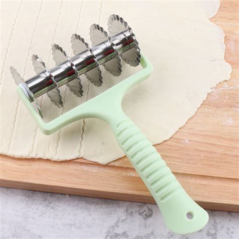 Biplut Rolling Dough Cutter Reusable Easy Use Stainless Steel Pie
