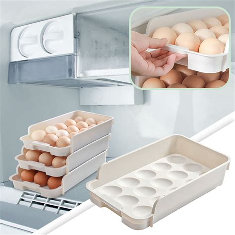 Refrigerator Egg Freshness Storage Egg Glass Storage Containers With