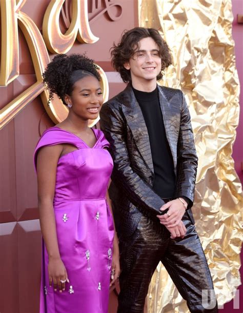 Photo Calah Lane And Timothée Chalamet Attend The Wonka Premiere In