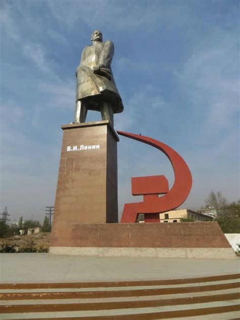 Tajikistan Lenin Statue Khujand Tajikistan Atlas Obscura