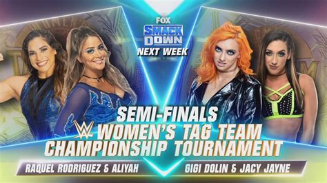 Women S Tag Team Title Semi Final Match Set For WWE SmackDown