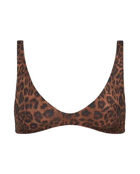 Leopard Scoop Bikini Top Ark Swimwear