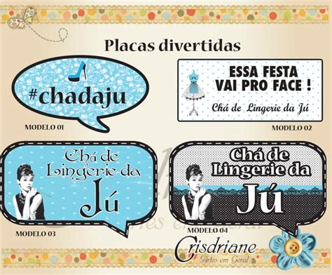 Plaquinhas divertidas Chá de lingerie Elo7 Produtos Especiais