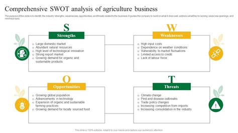 Agriculture Business Plan Go To Market Strategy Comprehensive Swot