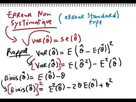 Th Orie Des Estimateurs Erreur Moyenne Quadratique Mse Youtube