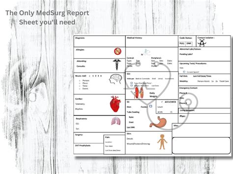 Nurse Report Sheet Medsurg Nurse Report Sheet Nurse Handoff Sheet