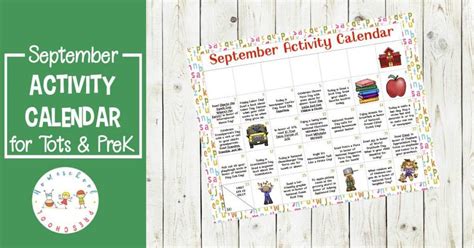 FREE Preschool September Activity Calendar | Free Homeschool Deals