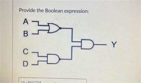 Solved Provide the Boolean expression: | Chegg.com