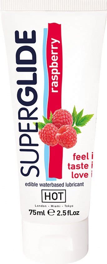 HOT Superglide Edible Lubricant Waterbased Raspberry Ml Bol