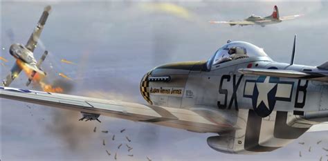 P 51 Mustang In Combat