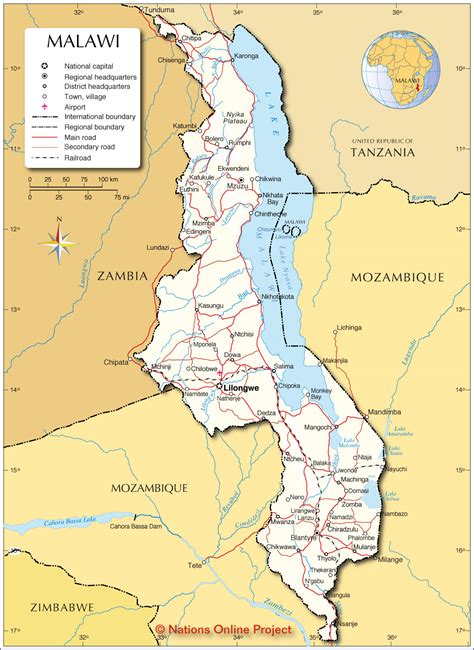 Malawi Map Map Gallery | SEDAC