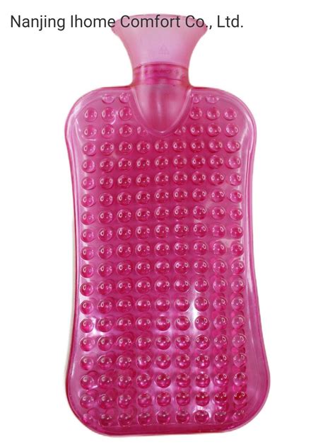 Ce Iso Luxury Fur Cover With British Standard Neck Long Pvc Hot Water Bottle Bag To Massage