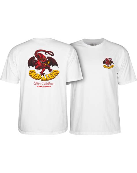 T Shirt Powell Peralta Steve Caballero Dragon Ii White