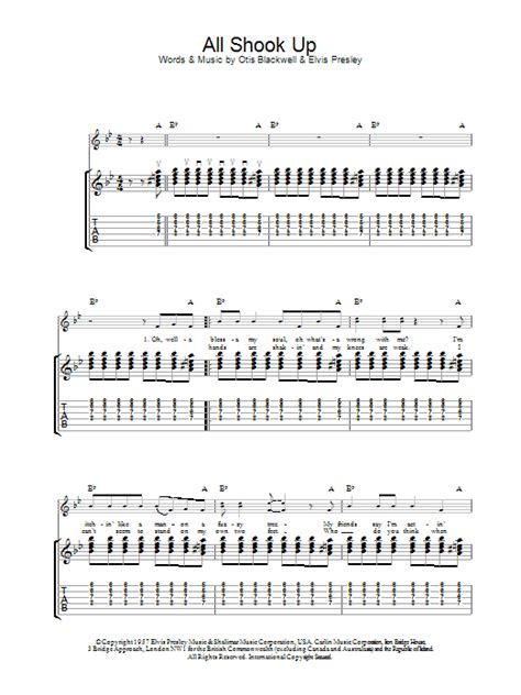 All Shook Up by Elvis Presley - Guitar Tab - Guitar Instructor