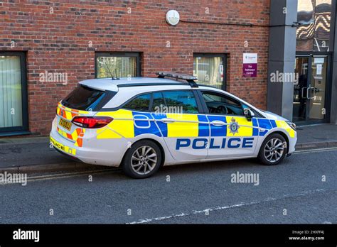 Lincolnshire Police Car Parked On Beaumont Fee Roadside 2022 Hi Res