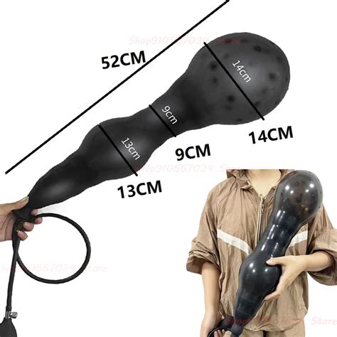 Super Huge Inflated Butt Dilator Anal Plug Women Dildo Vaginal Expander Adult Game Men Anus Sex