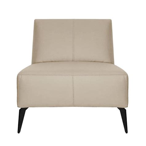 Poltrona Alícia Sem Braço Nude Pés em Aço Toro Bianco MadeiraMadeira