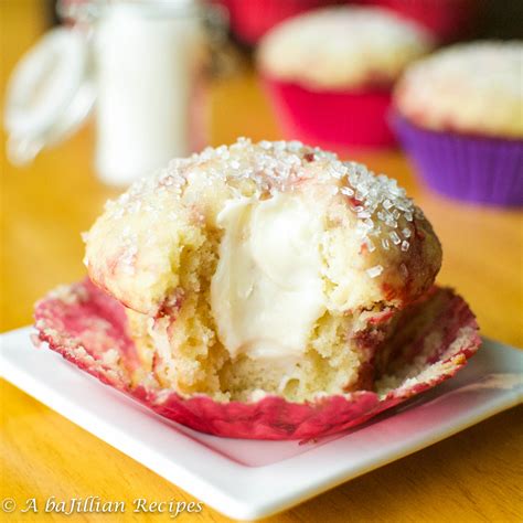 Cream Cheese Filled Raspberry Muffins A Bajillian Recipes