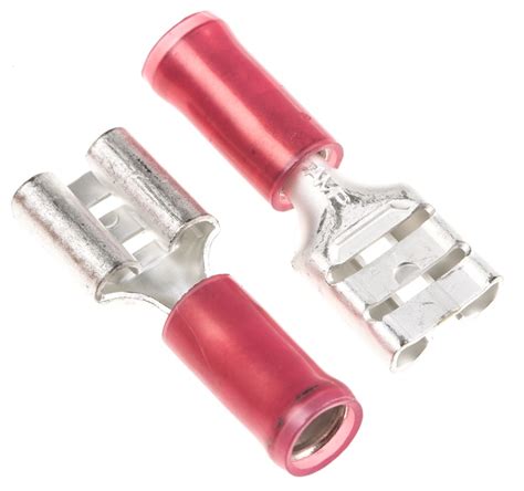 5 160583 2 TE Connectivity PIDG FASTON 250 Red Insulated Female