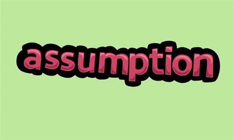 assumption writing vector design   green background  vector