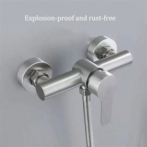 Stainless Steel Shower Bathtub Faucet Set With Mixer Valve Hot And Cold Hidden