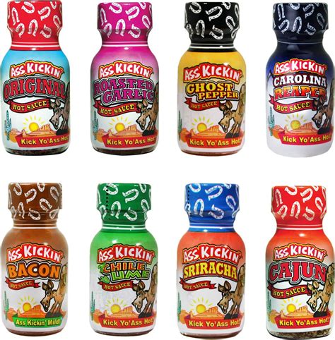 Amazon Ass Kickin Premium Hot Sauce Travel Size Mini Bottles Pack Gift Set With