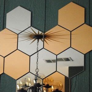 IKEA Wall Decor Ikea Honefoss Hexagon Mirrors Gold Silver Htf New