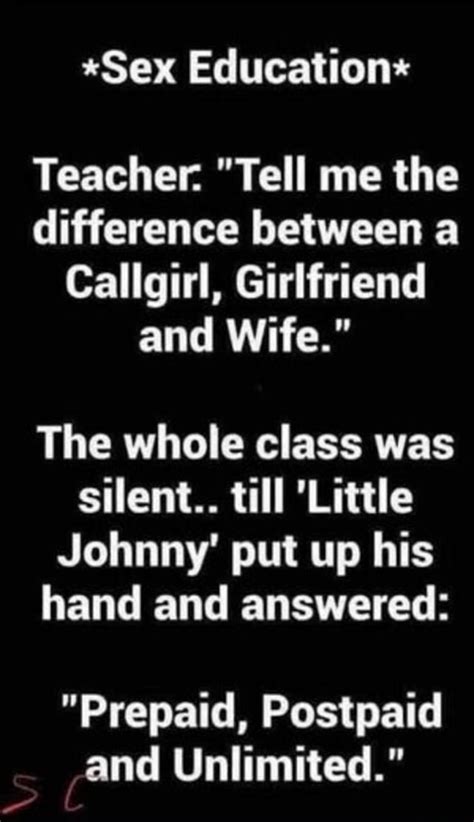 Sex Education Teacher Tell Me The Difference Between A Calla Girlfriend And Wife The