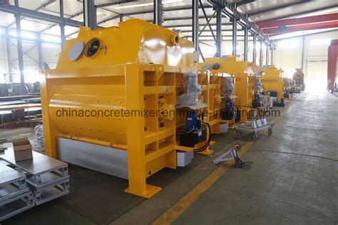 Js750 Double Horizontal Shaft Forced Type Concrete Mixer China Cement