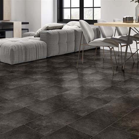 Weathered Black Matte Porcelain Tile 12x24x3 8 Porcelain Flooring Black Porcelain