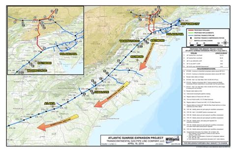 Williams Transco Atlantic Sunrise Project Map Ppt