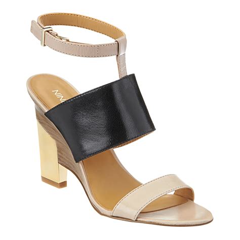 Nine West Neeway Ankle Strap Sandals in Beige (BLACK MULTI /LEATHER) | Lyst