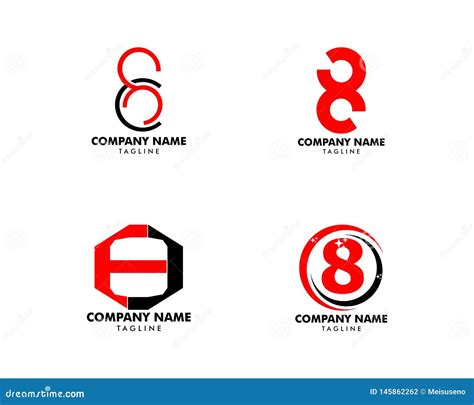 set  number  logo logo  vector template stock vector
