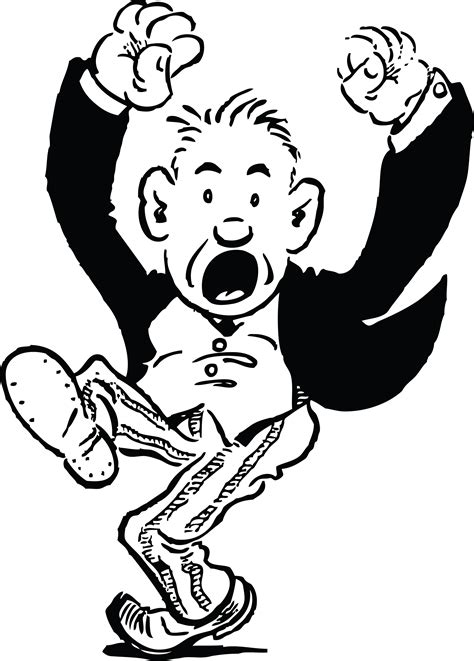 Angry Guy Throwing Temper Tantrum Free Retro Clipart Illustration