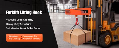 Kftrocks Forklift Lifting Hook 4000lbs Capacity Forklift