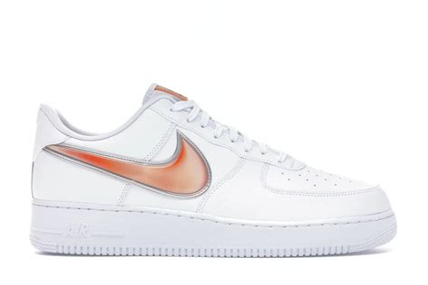 Nike Air Force 1 Low Oversized Swoosh White Orange Peel Ao2441 102 Us