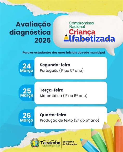 Avaliação Criança Alfabetizada - Avaliação Diagnóstica 2025 | Compromisso Nacional Criança Alfabetizada ...
