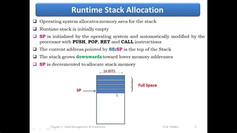 9 8086 Runtime Stack Management Youtube